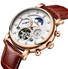 Tourbillon Starry Skeleton Waterproof Automatic Watch