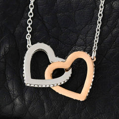 To My Sister - Interlocking Hearts Necklace