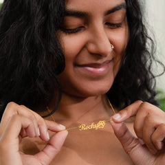 Classic Paw Print Name Necklace