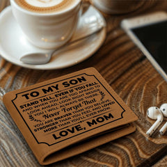 To My Son Stand Tall – Leather Wallet