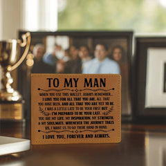 To My Man Inspiration (Black) – Leather Wallet