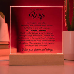 To My Wife Fate – Acrylic Square
