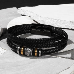 Love You Forever Promise (You Are the One) - Leather Bracelet