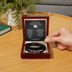 To My Boy Graduation Dreams (Love You) - Leather Bracelet