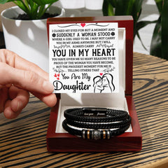 You Are My Daughter (Always in my Heart) - Leather Bracelet