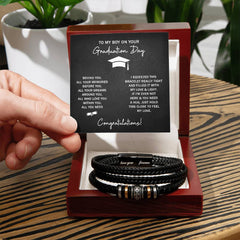 To My Boy Graduation Dreams (Love You) - Leather Bracelet