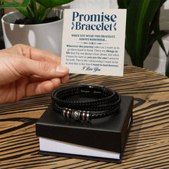 Love You Forever Promise (You Are the One) - Leather Bracelet