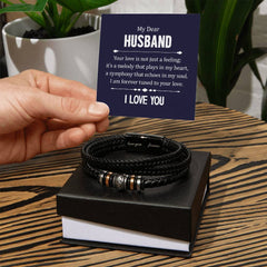 Your Love is not Just a Feeling - Leather Bracelet