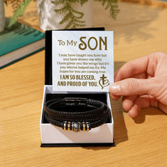 To My Son - Leather Bracelet