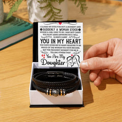 You Are My Daughter (Always in my Heart) - Leather Bracelet