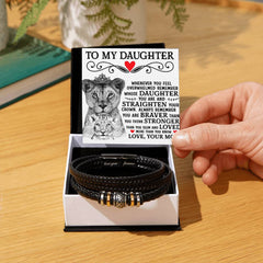 To My Daughter (Braver) - Leather Bracelet