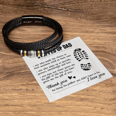 To My Stepdad Gift of Life - Leather Bracelet
