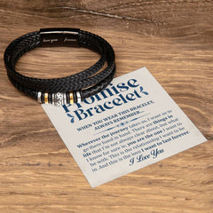 Love You Forever Promise (You Are the One) - Leather Bracelet