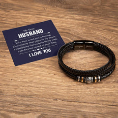 Your Love is not Just a Feeling - Leather Bracelet