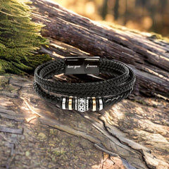 You Are My Daughter (Always in my Heart) - Leather Bracelet