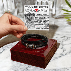 To My Daughter (Braver) - Leather Bracelet