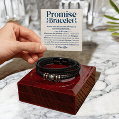Love You Forever Promise (You Are the One) - Leather Bracelet