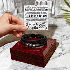 You Are My Daughter (Always in my Heart) - Leather Bracelet
