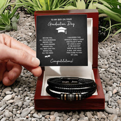 To My Boy Graduation Dreams (Love You) - Leather Bracelet