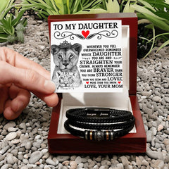 To My Daughter (Braver) - Leather Bracelet