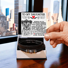 To My Daughter (Braver) - Leather Bracelet
