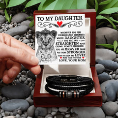 To My Daughter (Braver) - Leather Bracelet