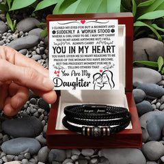 You Are My Daughter (Always in my Heart) - Leather Bracelet