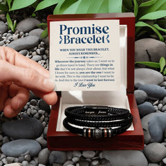Love You Forever Promise (You Are the One) - Leather Bracelet