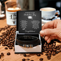 To My Boy Graduation Dreams (Love You) - Leather Bracelet