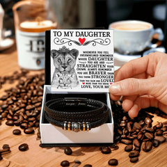 To My Daughter (Braver) - Leather Bracelet
