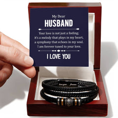 Your Love is not Just a Feeling - Leather Bracelet