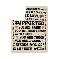 To My Daughter Braver (From Mom) – Sherpa Fleece Blanket