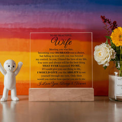 To My Beautiful Wife (Printed) – Acrylic Square