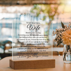 To My Beautiful Wife (Printed) – Acrylic Square