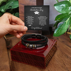 To My Boy Graduation Dreams (Love You) - Leather Bracelet