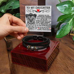 To My Daughter (Braver) - Leather Bracelet