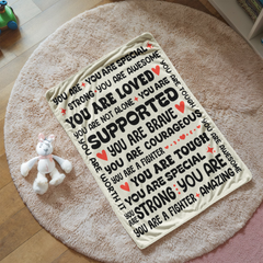 To My Daughter Braver (From Mom) – Sherpa Fleece Blanket