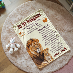 To My Daughter Never Feel Alone – Sherpa Fleece Blanket