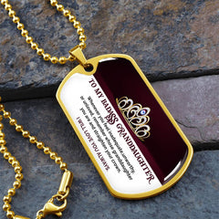 My Badass Granddaughter - Dog Tag Necklace