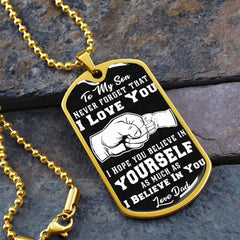 Believe In Yourself - Dog Tag Necklace