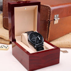 To My Soulmate Turn Back the Clock (Charcoal Black) – Men's Watch