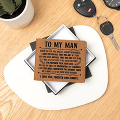 To My Man Inspiration (Black) – Leather Wallet