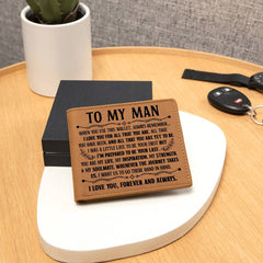 To My Man Inspiration (Black) – Leather Wallet