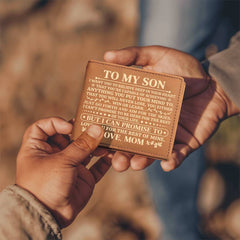 To My Son Promise (Yellow)  – Leather Wallet