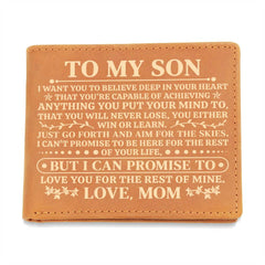 To My Son Promise (Yellow)  – Leather Wallet