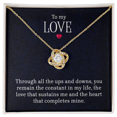 To My Love - Love Knot Necklace