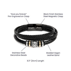 To My Daughter (Braver) - Leather Bracelet