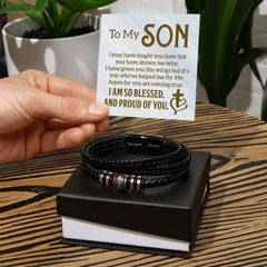 To My Son - Leather Bracelet