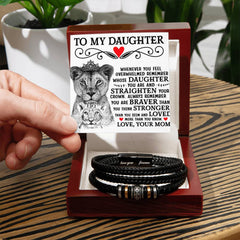 To My Daughter (Braver) - Leather Bracelet