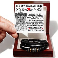 To My Daughter (Braver) - Leather Bracelet